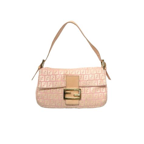 fendi baguette pink canvas